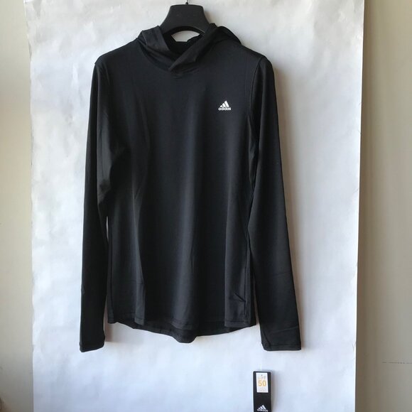 adidas Women's Baselayer  Hoodie  Long Sleeve Black NWT MSRP $65 - Picture 3 of 8